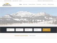 Tablet Screenshot of mammothreservations.com